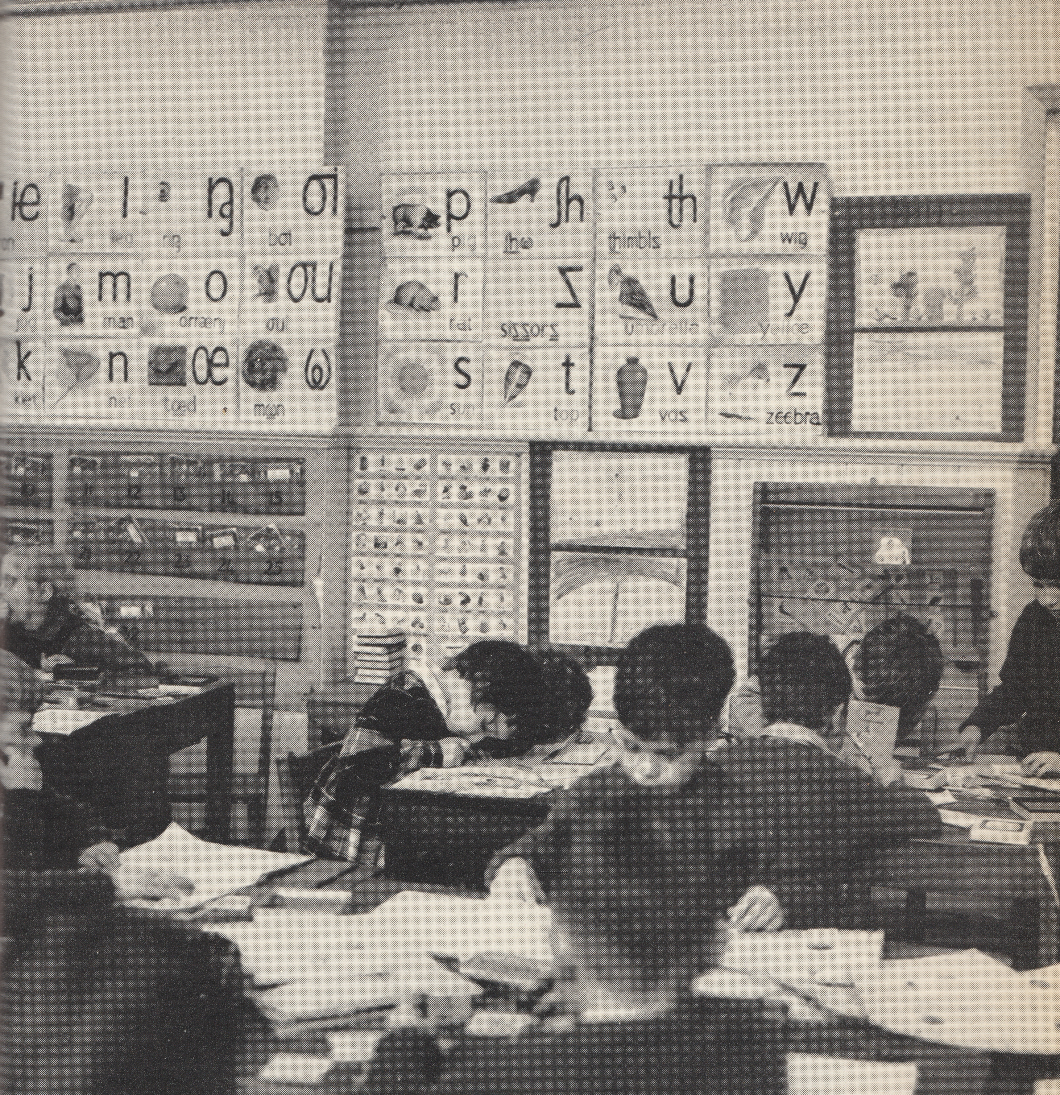 ITA on cards on wall to familiarise