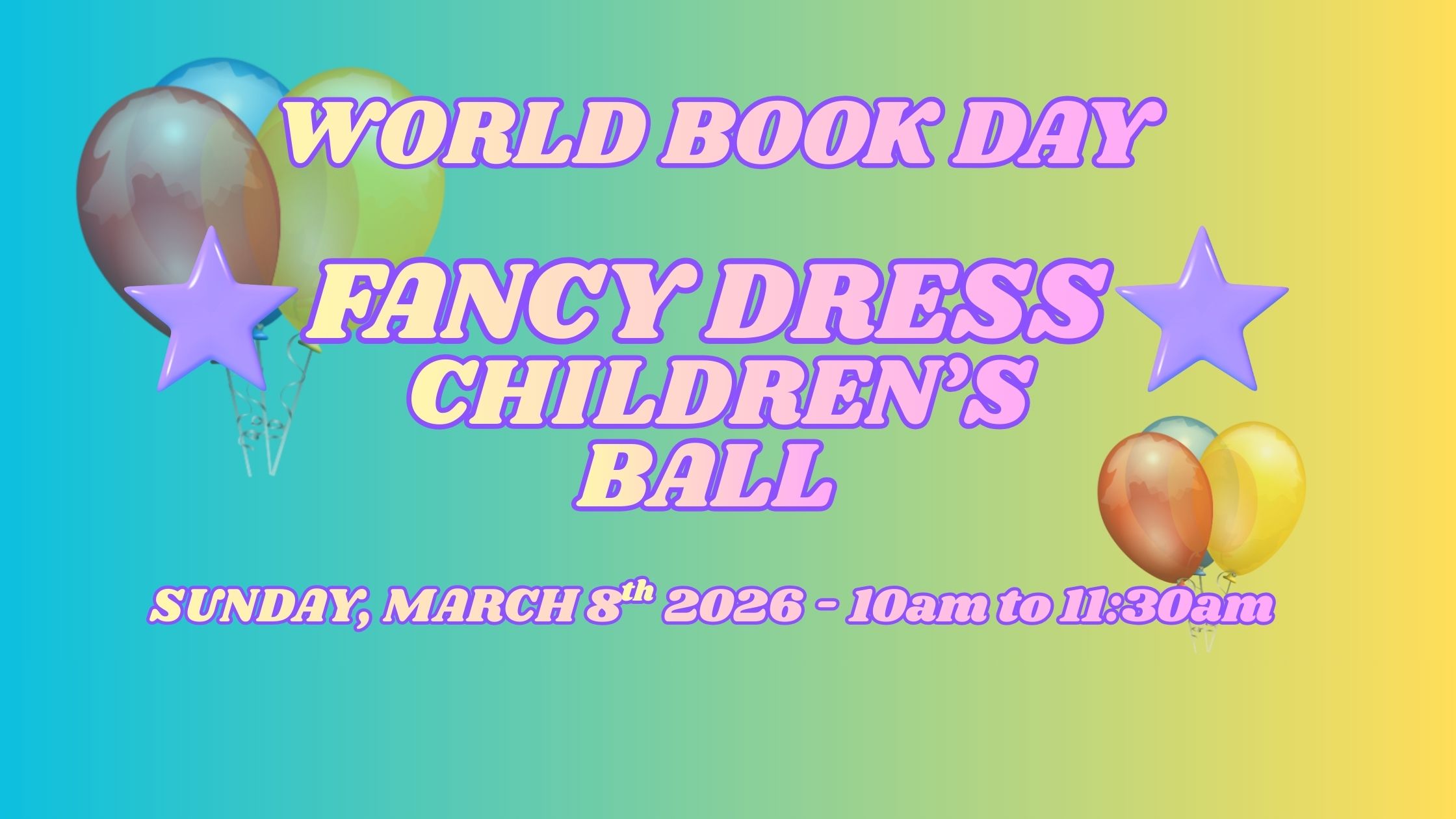 world book day ball 2026 banner